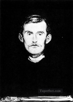 Abstracto famoso Painting - Autorretrato en 1896 Edvard Munch POP Art